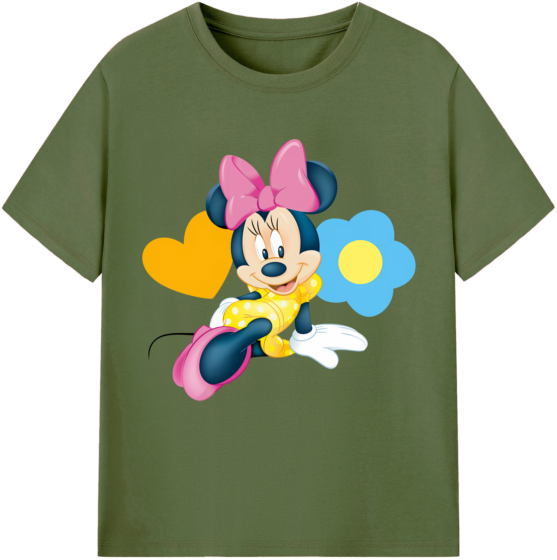（画像用） ミッキーマウス Mickey Mouse 綿100％半袖Tシャツ（フロントプリント）